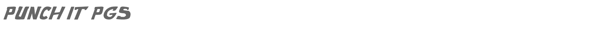 Punch It PGS punch it PGS Bold Italic.ttf font preview